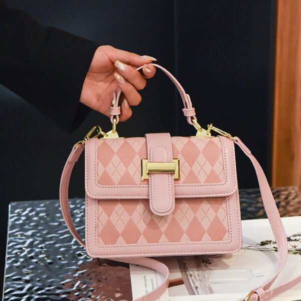 Diamond Chain Bag Niche High-End Plaid Small Square Bag Shoulder Messenger Bag