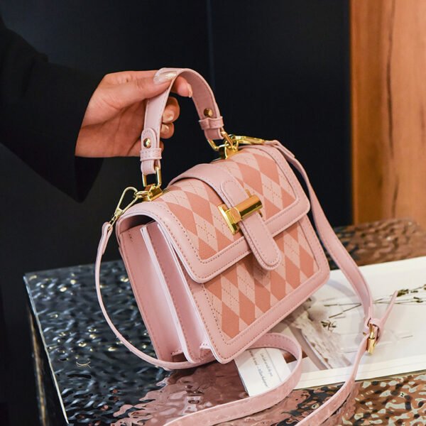 Diamond Chain Bag Niche High-End Plaid Small Square Bag Shoulder Messenger Bag