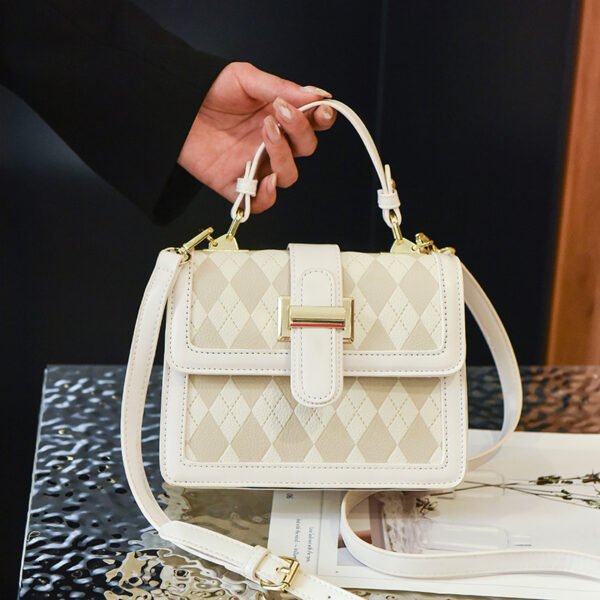 Diamond Chain Bag Niche High-End Plaid Small Square Bag Shoulder Messenger Bag