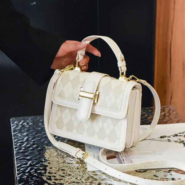 Diamond Chain Bag Niche High-End Plaid Small Square Bag Shoulder Messenger Bag
