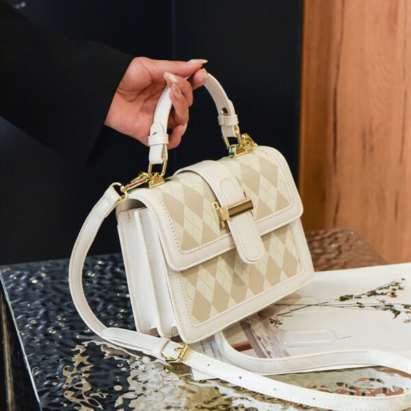 Diamond Chain Bag Niche High-End Plaid Small Square Bag Shoulder Messenger Bag