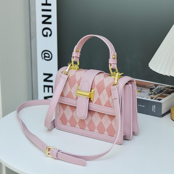Diamond Chain Bag Niche High-End Plaid Small Square Bag Shoulder Messenger Bag
