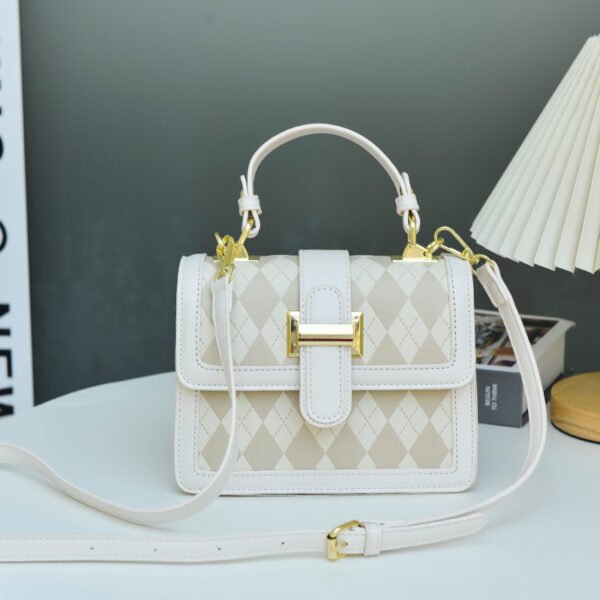 Diamond Chain Bag Niche High-End Plaid Small Square Bag Shoulder Messenger Bag