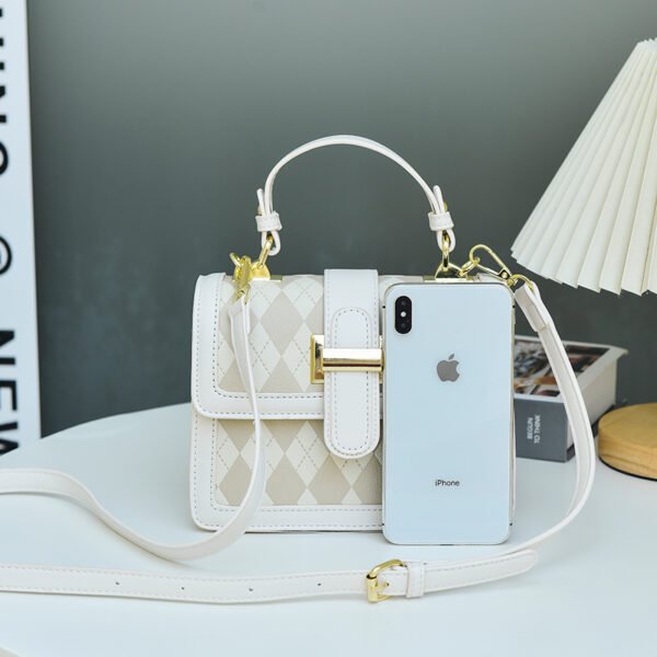 Diamond Chain Bag Niche High-End Plaid Small Square Bag Shoulder Messenger Bag