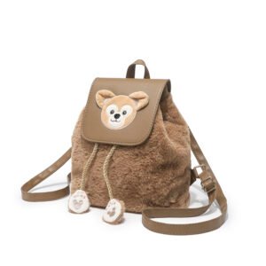 Plush Duffy Bear Contrast Color Backpack Casual Cartoon Large Capacity Schoolbag Strawberry Bear Bear Bag