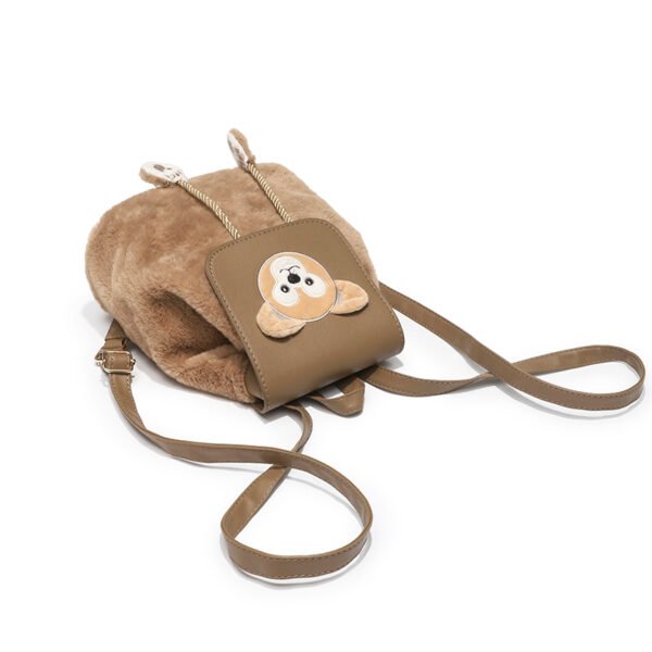 Plush Duffy Bear Contrast Color Backpack Casual Cartoon Large Capacity Schoolbag Strawberry Bear Bear Bag