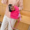 IMG_0571 High-Grade Plush Bag For Women, Versatile New Style Women's Bag, Fashionable Plush Bucket Bag, Cute Hand-Held Messenger Plush Bag