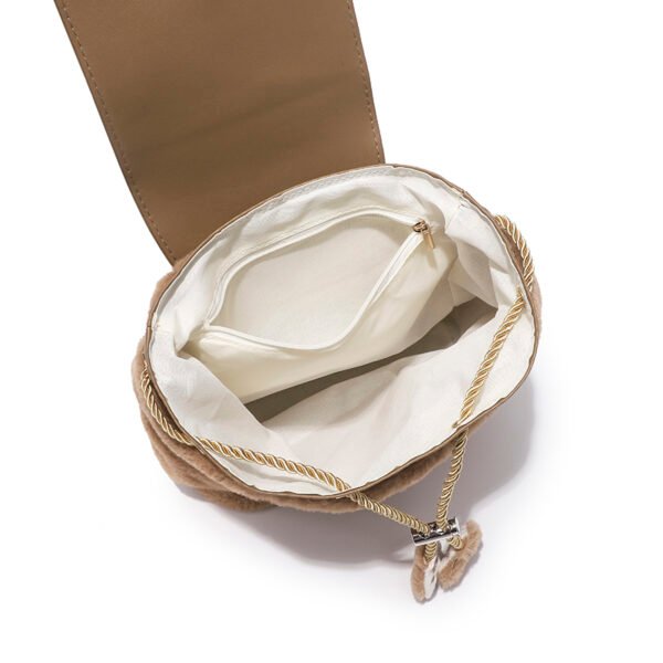 Plush Duffy Bear Contrast Color Backpack Casual Cartoon Large Capacity Schoolbag Strawberry Bear Bear Bag