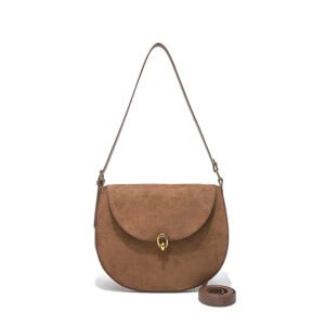 Niche design high-quality texture crossbody crescent bag women's genuine leather underarm saddle bag