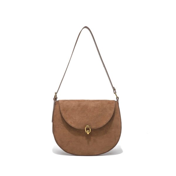 IMG_0576 Niche design high-quality texture crossbody crescent bag women's genuine leather underarm saddle bag