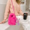 IMG_0578 High-Grade Plush Bag For Women, Versatile New Style Women's Bag, Fashionable Plush Bucket Bag, Cute Hand-Held Messenger Plush Bag
