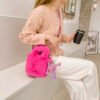 IMG_0585 High-Grade Plush Bag For Women, Versatile New Style Women's Bag, Fashionable Plush Bucket Bag, Cute Hand-Held Messenger Plush Bag