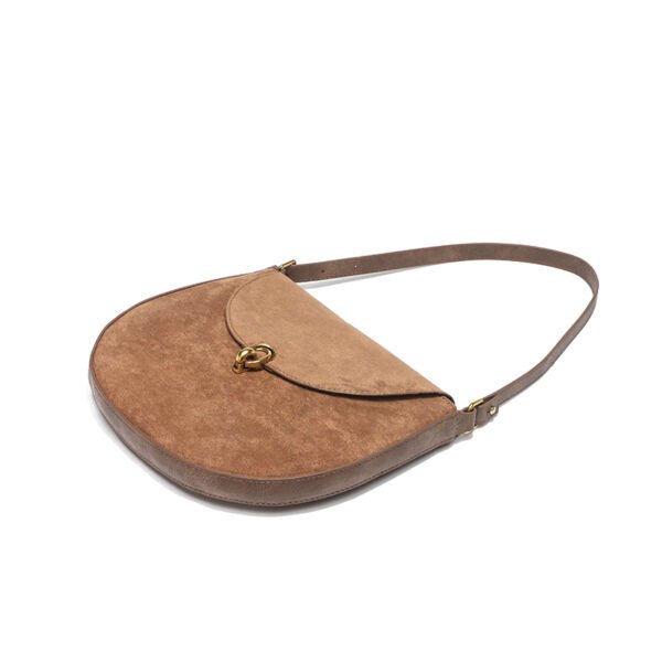 IMG_0586 Niche design high-quality texture crossbody crescent bag women's genuine leather underarm saddle bag