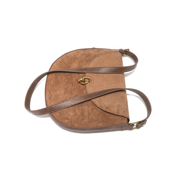 IMG_0593 Niche design high-quality texture crossbody crescent bag women's genuine leather underarm saddle bag