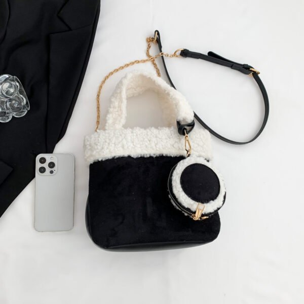 Fashionable Versatile Furry Handbags For Women Autumn Winter Chain Cute Shoulder Messenger Bag