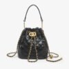 High-Quality Diamond-Shaped Bag Popular Embroidery Thread Versatile Retro Bag Wome New Temperament Chain Bucket Bag