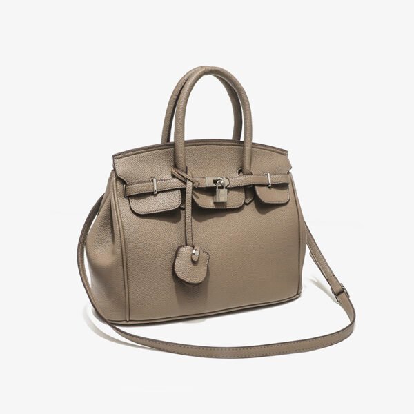 High-End Hand-Held Platinum Bag Lychee Pattern Large Capacity Shoulder Messenger Bag