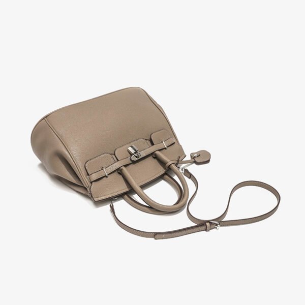 High-End Hand-Held Platinum Bag Lychee Pattern Large Capacity Shoulder Messenger Bag