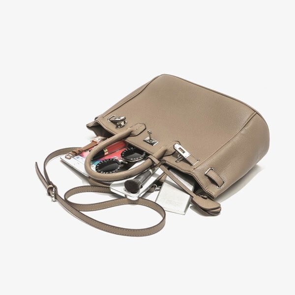 High-End Hand-Held Platinum Bag Lychee Pattern Large Capacity Shoulder Messenger Bag