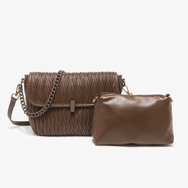 IMG_5145 Niche design high-end pleated bag 2025 new women's bag popular small square bag versatile simple shoulder messenger bag