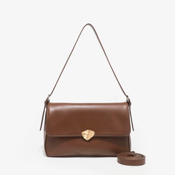 Retro Soft Elegant Small Square Bag Commuting To Work New Style Ladies Bag Fashionable Versatile Shoulder Messenger Bag