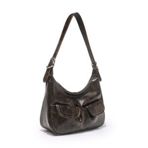 IMG_7379 Internet celebrity niche old shoulder underarm bag female autumn and winter new high-end texture retro hand-held messenger commuter bag