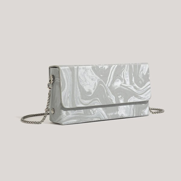 IMG_8329 High-end niche light luxury snake bone chain small square bag female crossbody simple box small bag trend