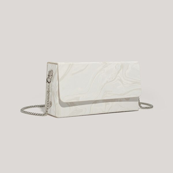 IMG_8350 High-end niche light luxury snake bone chain small square bag female crossbody simple box small bag trend