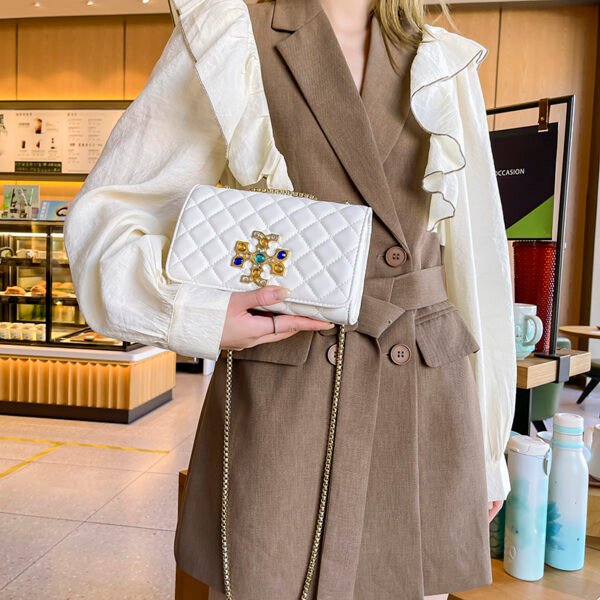 IMG_8458 Chain Bag Fashion Casual Top Layer Cowhide Women's Bag Shoulder Bag Women