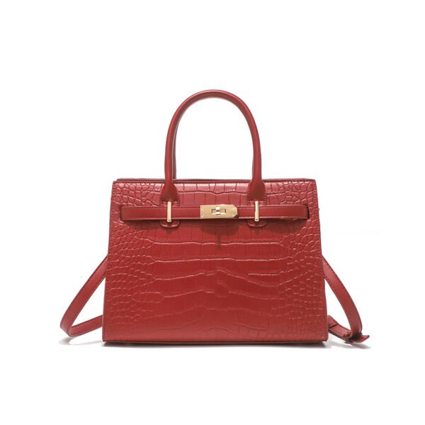 Stone pattern solid color simple large capacity fixed shape one shoulder crossbody high quality women's bag