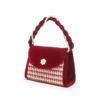 IMG_9980 Camellia Red Wedding Bag Stylish Pearl Handheld Shoulder Messenger Bag For Women