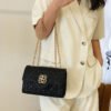 Japanese/Korean Bags For Women, Shoulder-Length Crossbody, Four-Leaf Clover Summer Polyester Pu Caviar Fashion Bag Chain