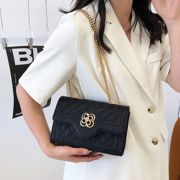 Japanese/Korean Bags For Women, Shoulder-Length Crossbody, Four-Leaf Clover Summer Polyester Pu Caviar Fashion Bag Chain