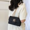 Japanese/Korean Bags For Women, Shoulder-Length Crossbody, Four-Leaf Clover Summer Polyester Pu Caviar Fashion Bag Chain
