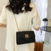 Japanese/Korean Bags For Women, Shoulder-Length Crossbody, Four-Leaf Clover Summer Polyester Pu Caviar Fashion Bag Chain