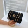 Japanese/Korean Bags For Women, Shoulder-Length Crossbody, Four-Leaf Clover Summer Polyester Pu Caviar Fashion Bag Chain