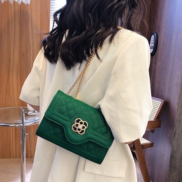 Japanese/Korean Bags For Women, Shoulder-Length Crossbody, Four-Leaf Clover Summer Polyester Pu Caviar Fashion Bag Chain