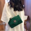 Japanese/Korean Bags For Women, Shoulder-Length Crossbody, Four-Leaf Clover Summer Polyester Pu Caviar Fashion Bag Chain