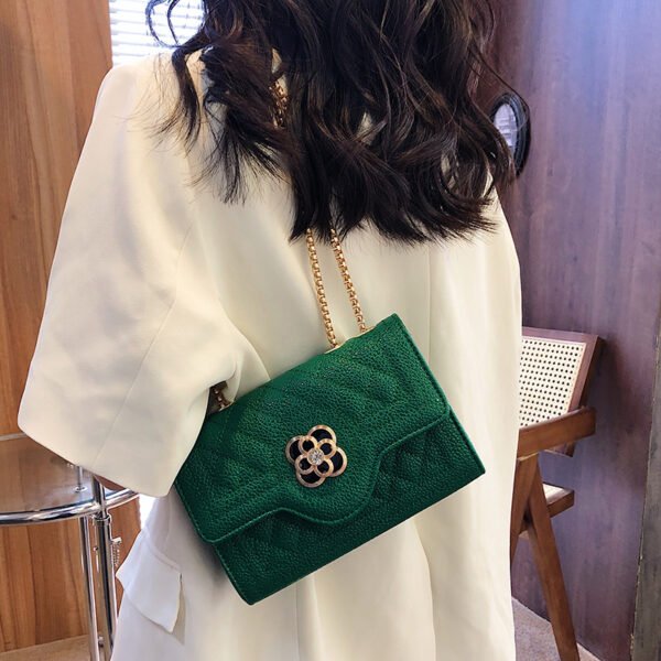 Japanese/Korean Bags For Women, Shoulder-Length Crossbody, Four-Leaf Clover Summer Polyester Pu Caviar Fashion Bag Chain