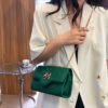 Japanese/Korean Bags For Women, Shoulder-Length Crossbody, Four-Leaf Clover Summer Polyester Pu Caviar Fashion Bag Chain