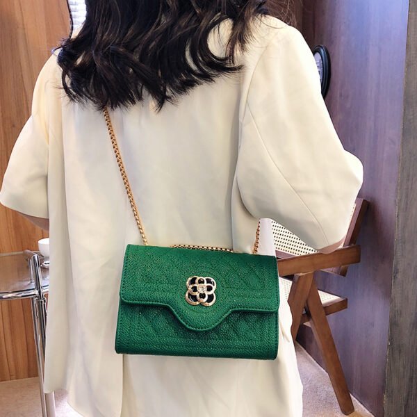 Japanese/Korean Bags For Women, Shoulder-Length Crossbody, Four-Leaf Clover Summer Polyester Pu Caviar Fashion Bag Chain