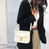 White Chain Underarm Shoulder Bag Women's High-End Commuter Messenger Baguette Bag
