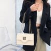Japanese/Korean Bags For Women, Shoulder-Length Crossbody, Four-Leaf Clover Summer Polyester Pu Caviar Fashion Bag Chain