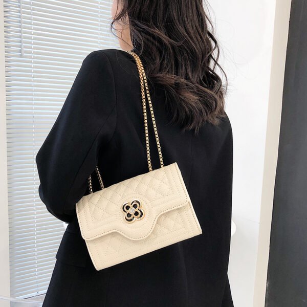 Japanese/Korean Bags For Women, Shoulder-Length Crossbody, Four-Leaf Clover Summer Polyester Pu Caviar Fashion Bag Chain