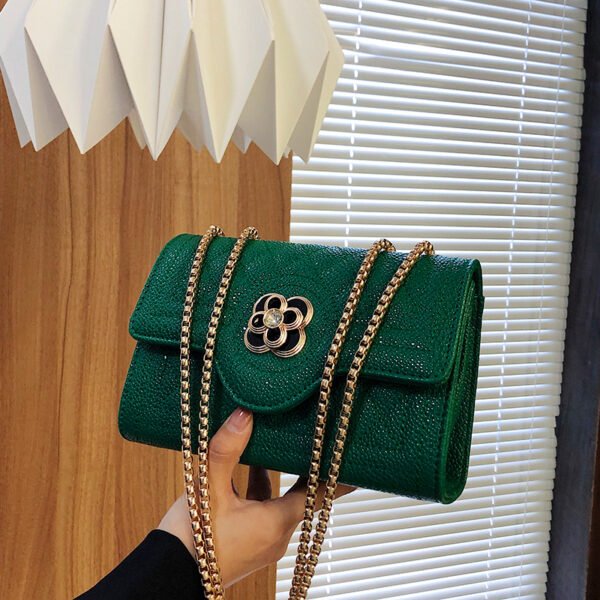 Japanese/Korean Bags For Women, Shoulder-Length Crossbody, Four-Leaf Clover Summer Polyester Pu Caviar Fashion Bag Chain