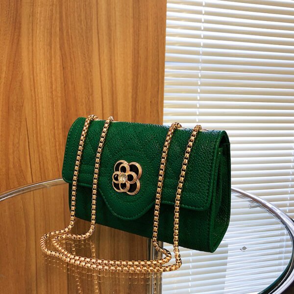 Japanese/Korean Bags For Women, Shoulder-Length Crossbody, Four-Leaf Clover Summer Polyester Pu Caviar Fashion Bag Chain