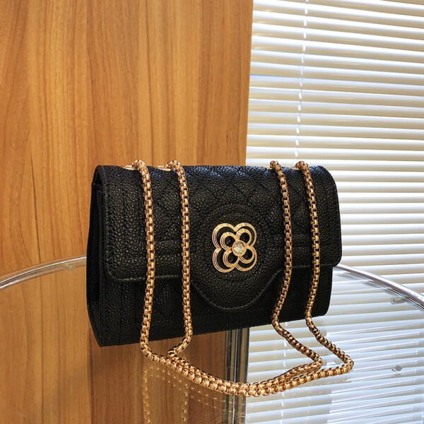 Japanese/Korean Bags For Women, Shoulder-Length Crossbody, Four-Leaf Clover Summer Polyester Pu Caviar Fashion Bag Chain