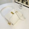 White Chain Underarm Shoulder Bag Women's High-End Commuter Messenger Baguette Bag