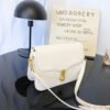 White Chain Underarm Shoulder Bag Women's High-End Commuter Messenger Baguette Bag