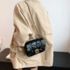 IMG_E5967 Korean Chain Bag Diamond Pattern Chain Messenger Bag Advanced Simple New Women's Messenger Shoulder Bag